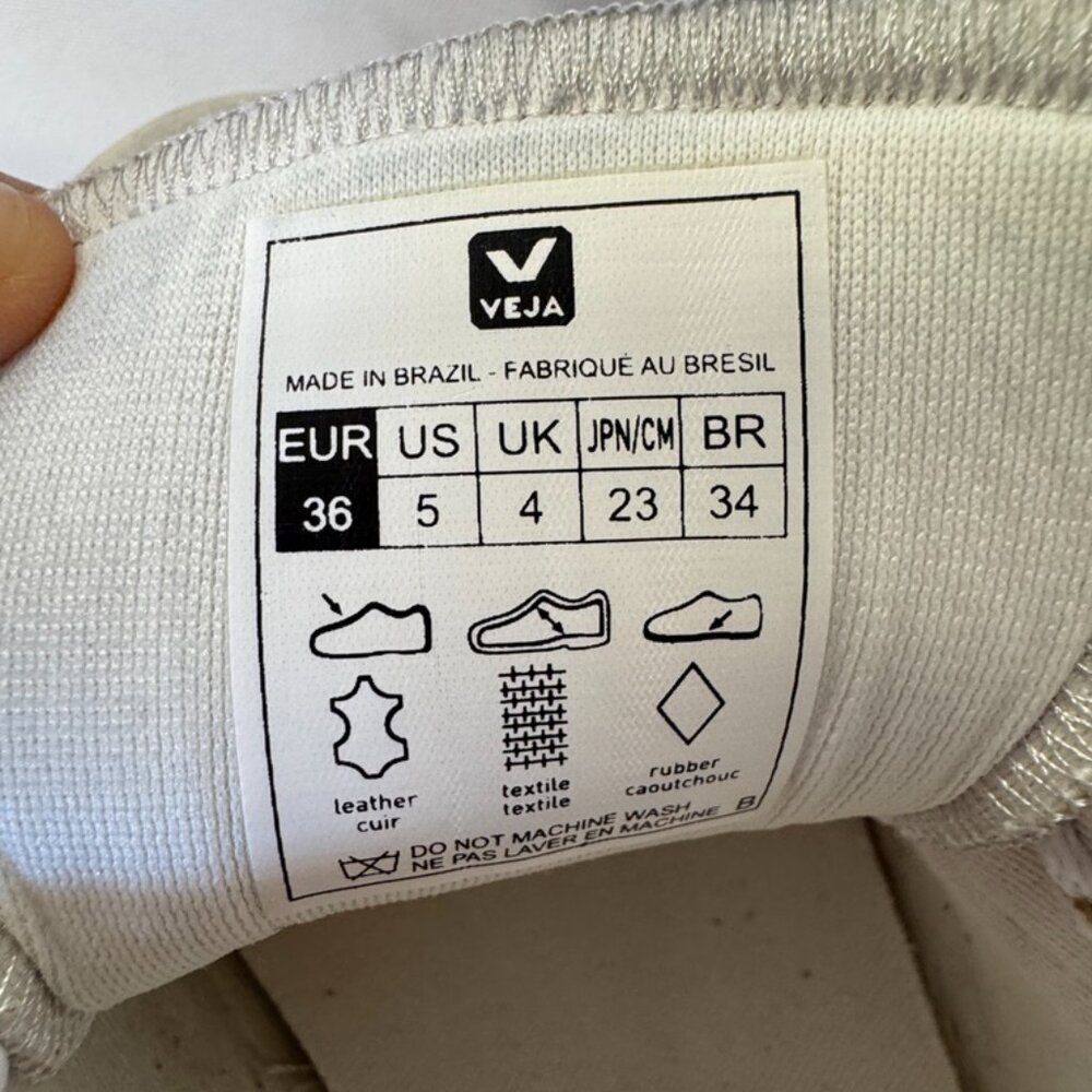 Veja White & Green Kids/Womens Tennis Shoes 5M/7M - Picture 6 of 12